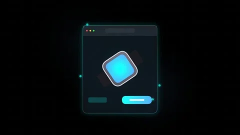 Minimalist digital device interface animation displaying wearable tech icon.. Stock Footage 347268016