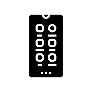 Minimalist digital device mindful tech glyph icon vector illustration Illustrazione stock