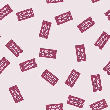 Minimalist digital device mindful tech glyph seamless pattern Illustrazione stock