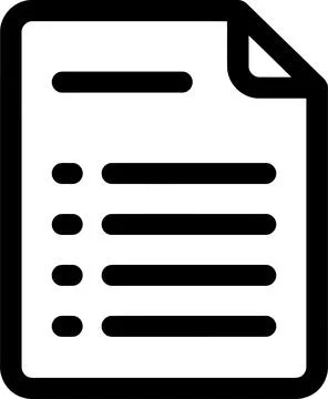Minimalist Digital Document Icon Featuring A Clean Linear Vector Illustrati.. Stock Illustration