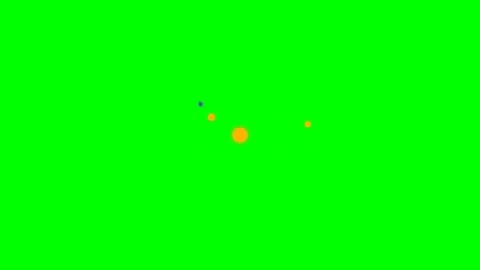 Minimalist digital graphic featuring abstract circles on a green background Video stock 341822700