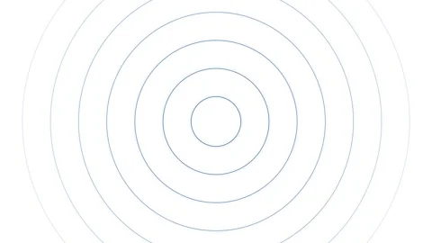 Minimalist digital graphic featuring concentric blue circles on white backg.. Stock Footage 336263467