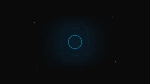 Minimalist digital interface design with a glowing blue circular element Stock Footage 339615271