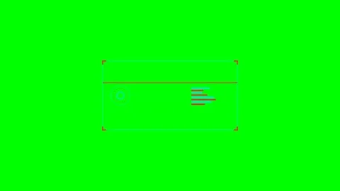 Minimalist digital interface frame with a horizontal line on green screen Stock Footage 340901505