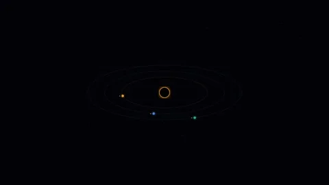 Minimalist digital interface with glowing circular target and data points Stock Footage 338311362