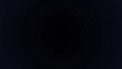 Minimalist digital interface icons glowing faintly against a deep black void Video stock 335117833