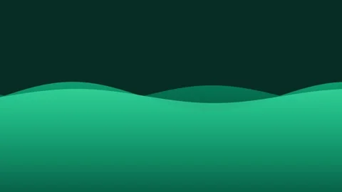 Minimalist digital landscape featuring smooth flowing green waves on dark b.. 動画素材 338310028