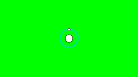 Minimalist digital loading animation icon set against a solid green backgroun Stock Footage 340268022