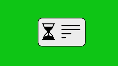 Minimalist digital loading card animation with hourglass icon and text line.. 스톡 동영상 346496907