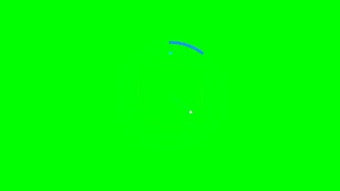 Minimalist digital loading circle animation with a bright green background Stock Footage 340904292