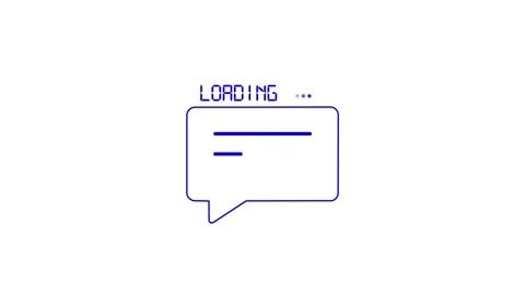 Minimalist digital loading interface showing data processing inside speech .. Stock Footage 341228906