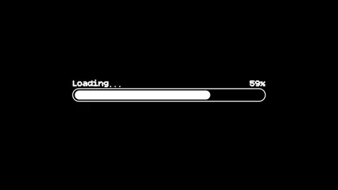 Minimalist digital loading progress bar filling up high quality 4K stock vide Vídeos de archivo 337891580