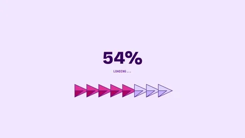 Minimalist digital loading progress bar with origami style animation Vidéo 348441802