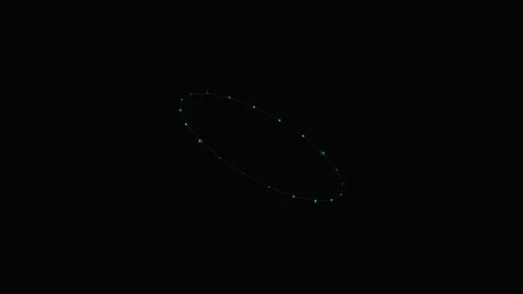 Minimalist digital loading spinner consisting of a glowing dot circle Stock Footage 339617170