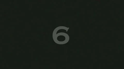 Minimalist Digital Number Nine Display on Black Screen Abstract Graphic Stock Footage 342206520