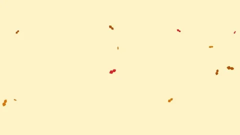 Minimalist digital pattern featuring scattered small warm colored shapes Vidéo 336262526