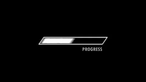 Minimalist digital progress bar filling on a black background Stock Footage 339980368