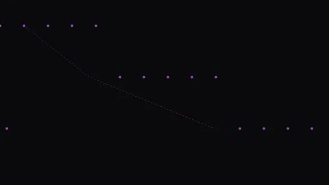 Minimalist digital representation of a data trend line with scattered dots Stock Footage 339618106