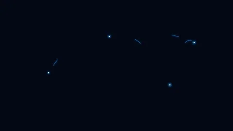 Minimalist digital representation of a scattered celestial star constellation Video stock 338310663