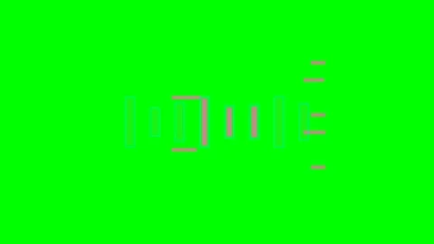 Minimalist digital sound wave animation on a vibrant green screen background Stock Footage 340264955