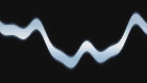 Minimalist digital sound wave motion graphics featuring flickering blue whi.. Видео 340832163