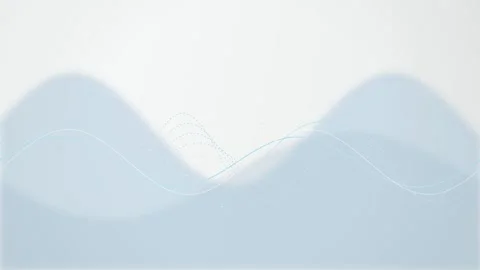 Minimalist digital wave lines flow in a seamless loop Stock Footage 341274860