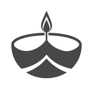 Minimalist Diwali Lamp Vector Illustrazione stock