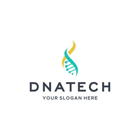 Minimalist DNATECH moleculer circle logo desig Illustrazione stock