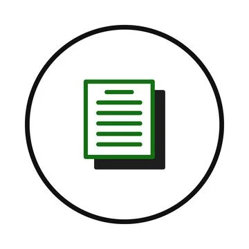 Minimalist document icon a graphic representation of written material for o.. 库存插图