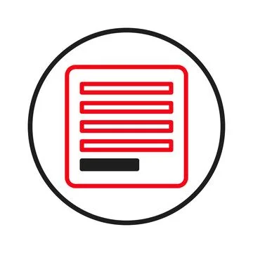 Minimalist document icon presenting structured data for professional busine.. Stock Illustration