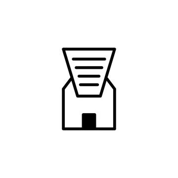 Minimalist document icon representation of incoming data and structured inf.. 스톡 일러스트