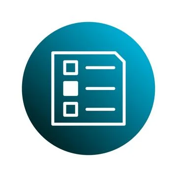Minimalist document list icon graphic on blue gradient background illustrat.. 스톡 일러스트