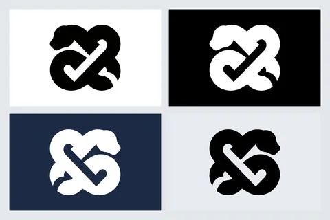 Minimalist Dog Logo Icon Set Vector Design Stockillustratie