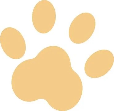 Minimalist dog tracks in a simple, flat style with clean lines. PNG イラスト素材