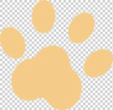 Minimalist dog tracks in a simple, flat style with clean lines. PNG イラスト素材