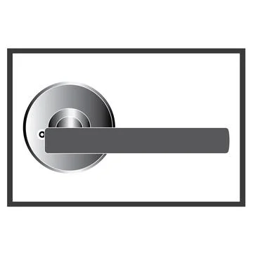 Minimalist door handle logo Illustration