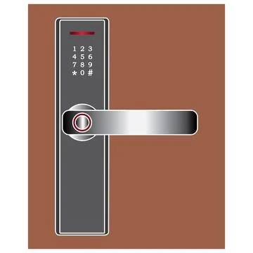 Minimalist door handle logo Illustration