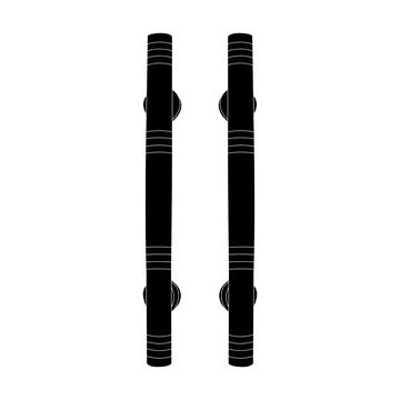 Minimalist door handle logo Illustration
