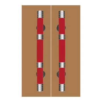Minimalist door handle logo Illustration