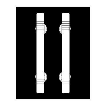 Minimalist door handle logo Illustration