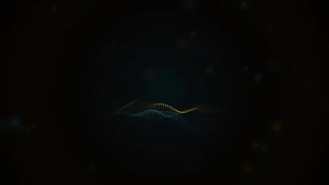 Minimalist Dot Matrix Sound Wave and Voice Assistant Spectrum Loop Stock Footage 345254667
