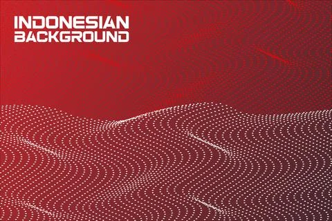 Minimalist Dot Wave Indonesian Background Texture Modern Design Illustration Stock Illustration