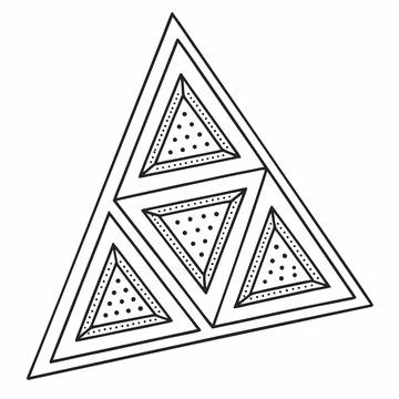 Minimalist Dotted Triangle Geometric Pattern Background Illustrazione stock