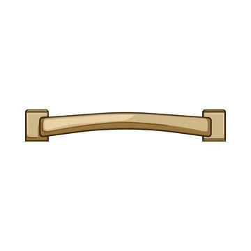 Minimalist drawer handle design object illustration 库存插图