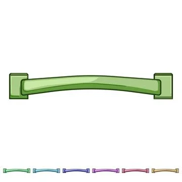 Minimalist drawer handle design object graphic Stock Illustration