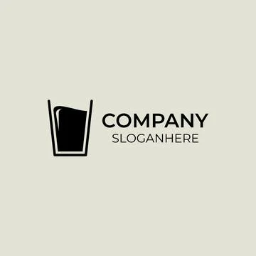 Minimalist drink logo Stock Illustration