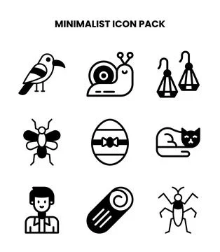Minimalist DuoTone Vector Icons Pack Illustrazione stock