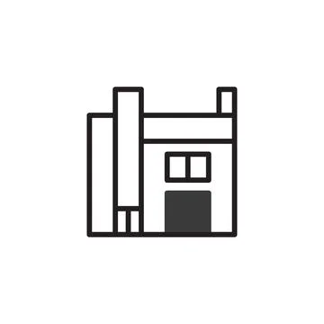 Minimalist dwelling vector art a simple architectural line drawing showcasi.. Stock Illustration