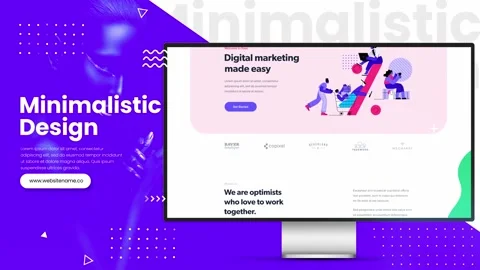 Minimalist Dynamic Website and UI/UX Showcase Stock After Effects