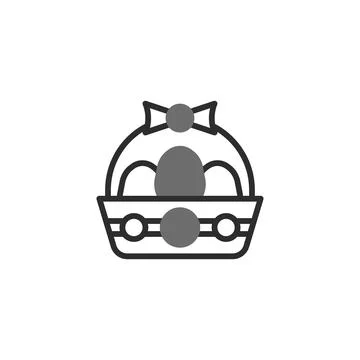 Minimalist easter basket icon design presenting festive treats and decorati.. Stock Illustration